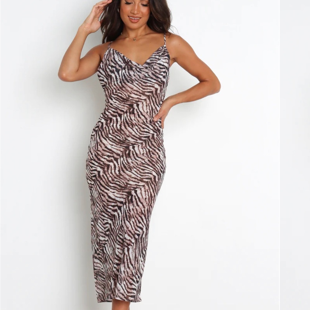 SNDYS brown zebra dress